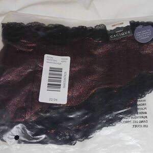 Cacique Foil Shimmer Strappy-Back Cheeky Panty SIZE 22-24